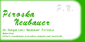 piroska neubauer business card